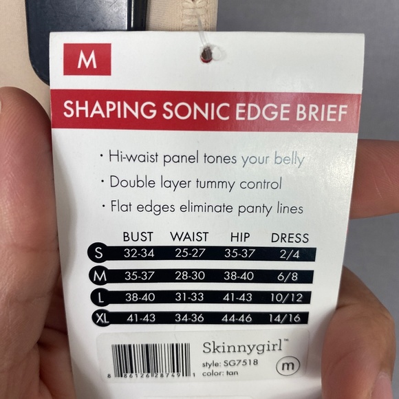 Skinnygirl Womens High Waist Shaping Sonic Edge Briefs in Tan Size Medium - Picture 11 of 12